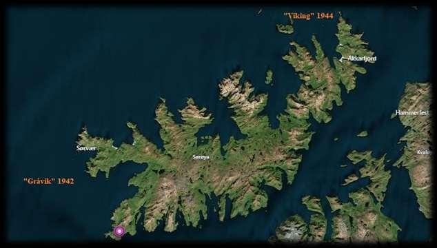 Minelegging av havområdene rundt Sørøya Det ble lagt ut mange minebelter rundt Sørøya til stor fare for skipstrafikk og fiskebåtene. 30.april 1942 gikk fiskebåten «Gråvik» på ei mine ved Sørvær.