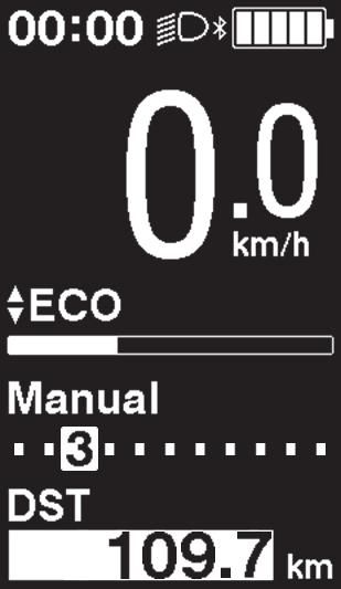 Sletting av kjøreavstand (SC-E6100) Du kan slette kjøreavstanden på hovedskjermen.