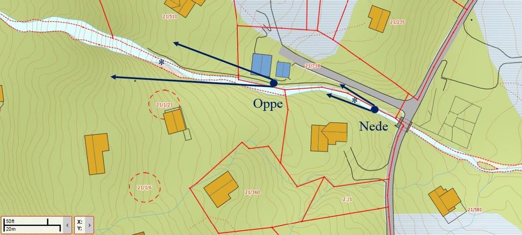 PRØVETAKING OG METODER Det er valgt ut to prøvetakingsstasjoner i bekken langs Kvamskogen Vassverk, en ovenfor anlegget og en nedenfor avløpet.