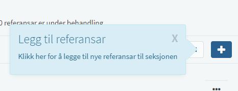 5. Når du har lagt til ein sesjon, kan du starte med å legge inn referansar.