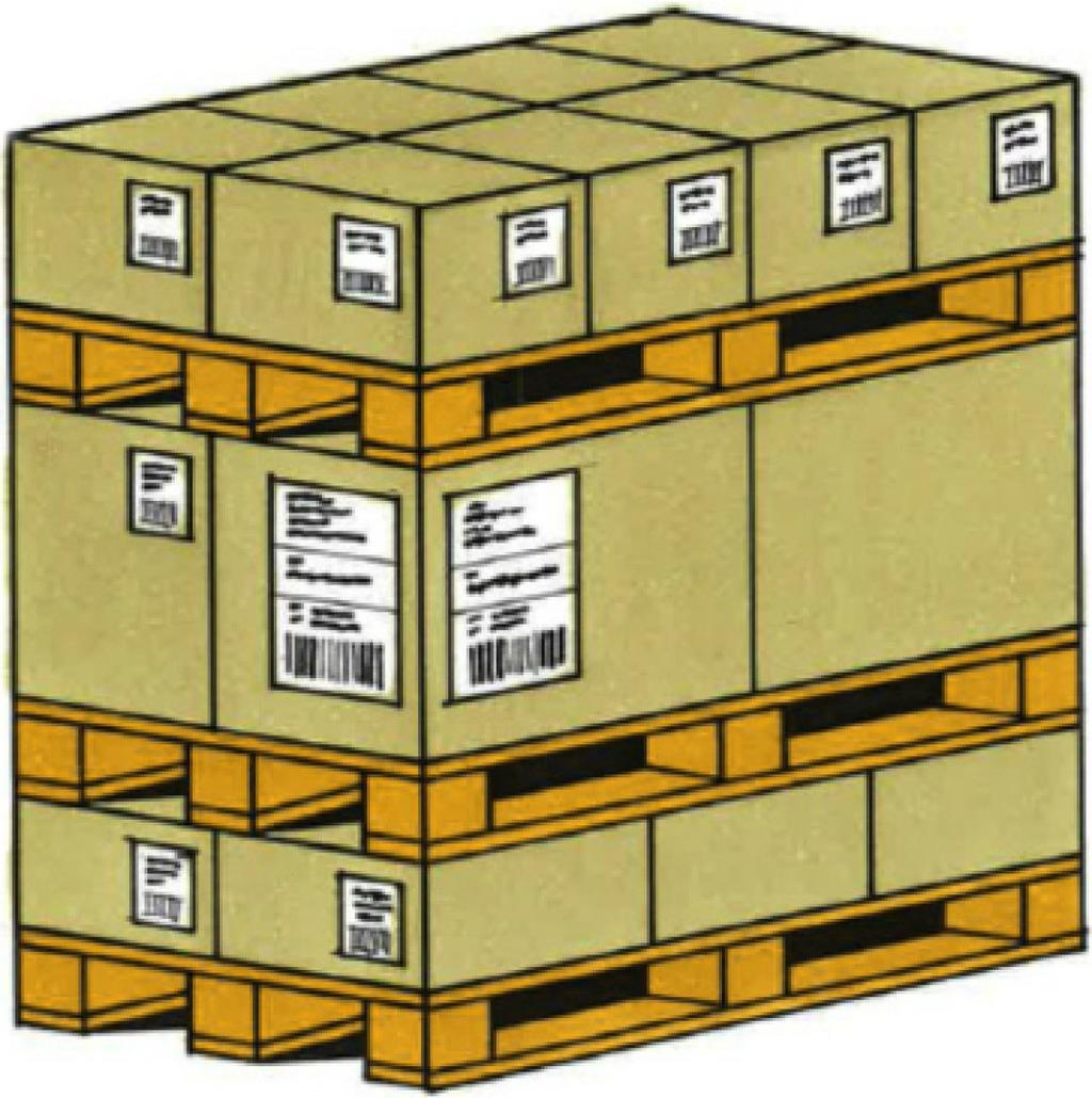 D-pak ens emballasje og stabilitet skal tas hensyn til ved valg av blandingspall. Dersom det brukes mellomlagspall, skal det alltid bestilles hele lag.