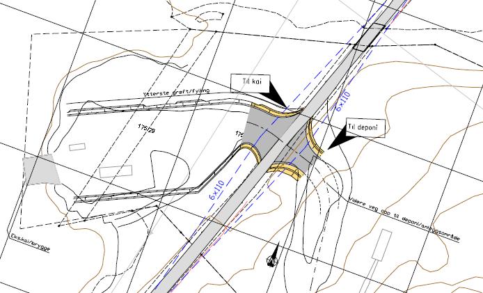 PLAN ID 1880 37 (67) Figur 23 Forslag til utforming av avkjørsler fra fylkesveg, utsnit fra teging C100. 6.
