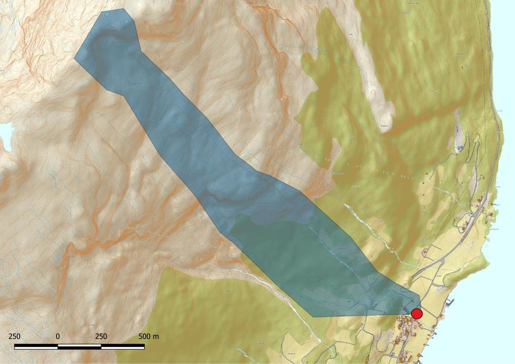 m o.h. Figur 2: Nedslagsfeltet til Storbekken. Plasseringa av brua er markert med raud sirkel. Kartkjelde: nevina.nve.no/statens kartverk. Hypsografisk kurve 1600 1400 1200 Høgste punkt: 1492 m o.h. Lågaste punkt: 20 m o.