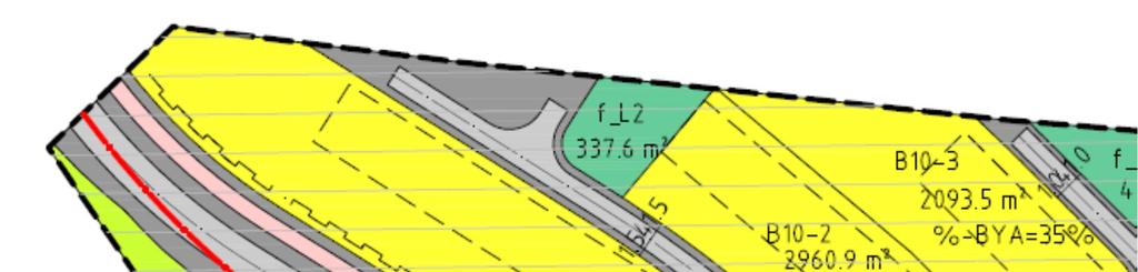 Renovasjonspunktene er plassert inntil hovedvegen V2 med tanke på at det skal være maks 2 meter fra renovasjonsbil til senter avfallsbrønn.