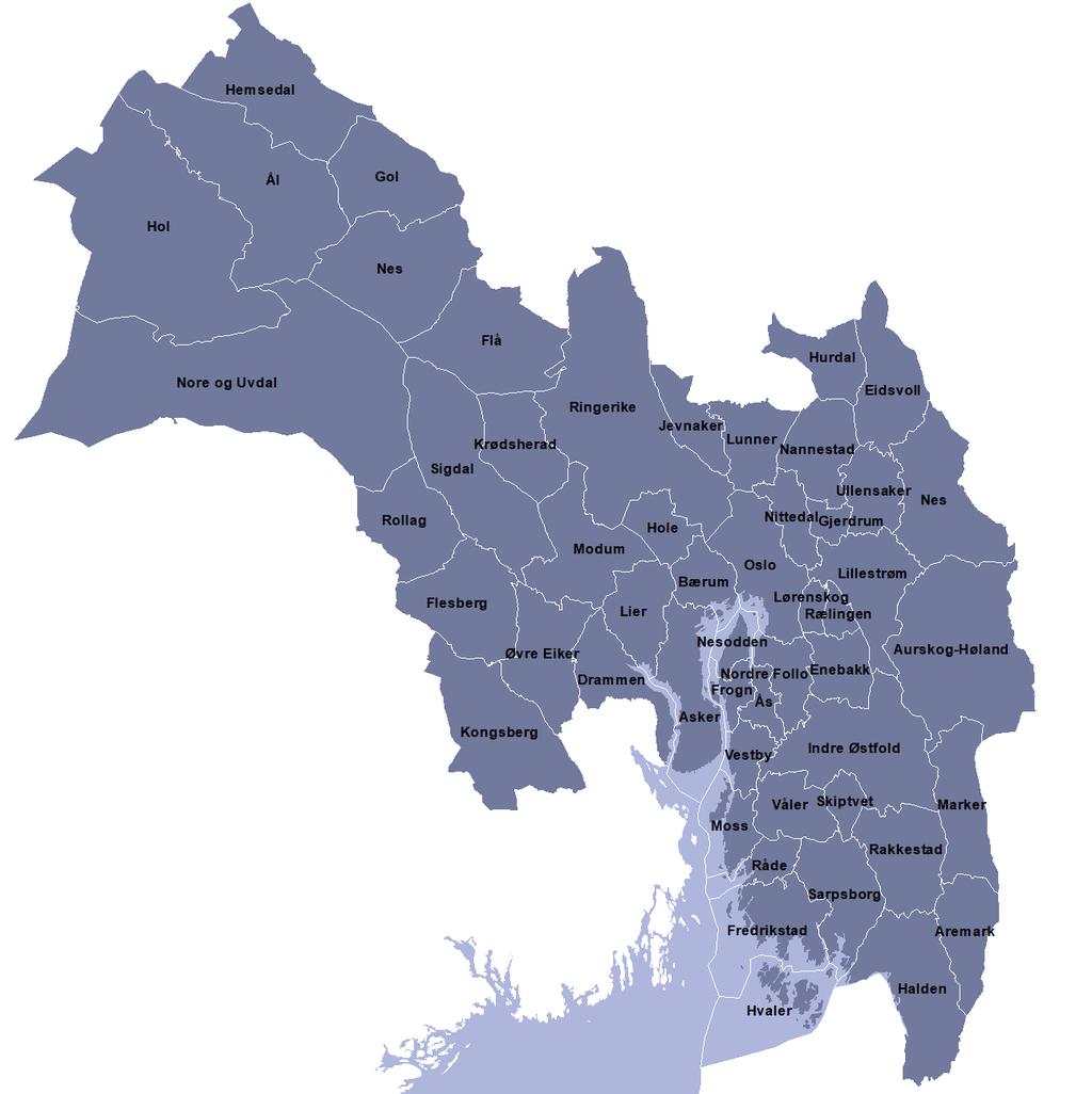 Kommunene og bydelene 52 kommuner + 15 bydeler fra 2020 Variasjoner blant kommuner: befolkning