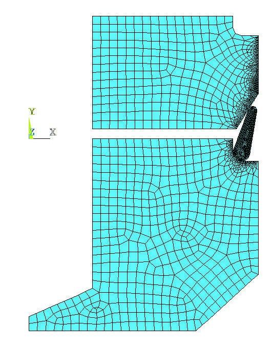 3.1.4 Meshing Figur 9 viser hvordan den meshede modellen ble seende ut. Modellen består av en øvre plate, en nedre plate og en ring i midten.