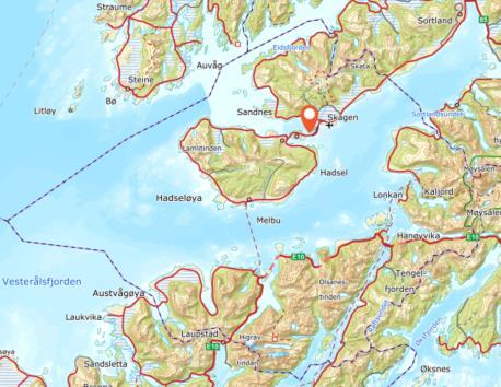 Her ligger kommunens administrasjonssenter Stokmarknes og tettstedet Melbu. Ved Stokmarknes ligger Børøya. Det nye anlegget vil komme nordøst for øya. Reguleringsplan: 5.