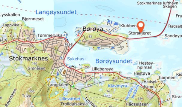 Offentlig Kjøreveg o_skv - Offentlig/privat (offentlig til området/ privat til tømmerkai) Gang/sykkelvei o_sgs - Offentlig.