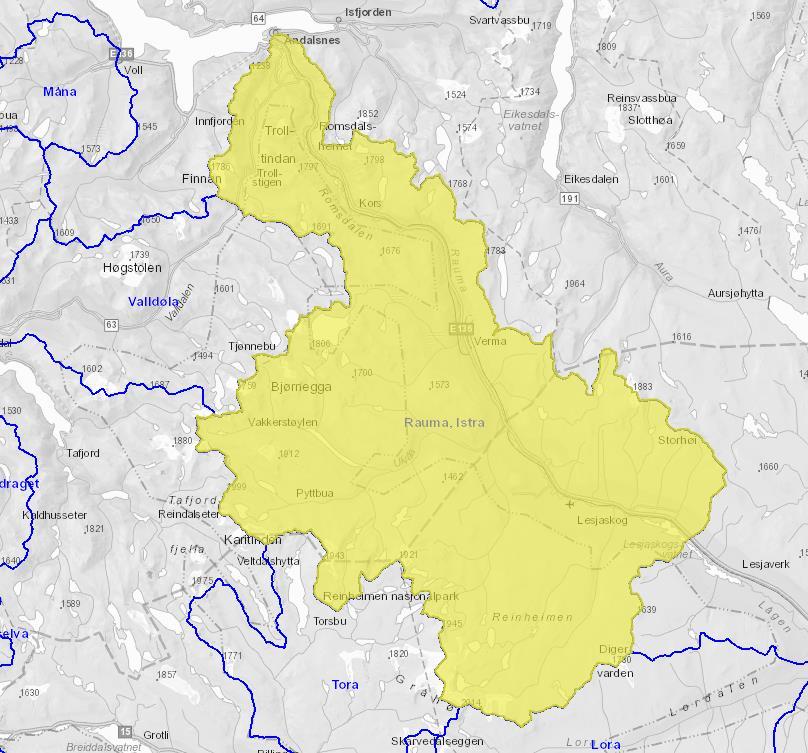 2.2.5 VANNFOREKOMSTER Setnesmoen skyte- og øvingsfelt ligger i sin helhet innenfor det vernede vassdragsområdet Istra/Rauma med verneplan id 103/3.