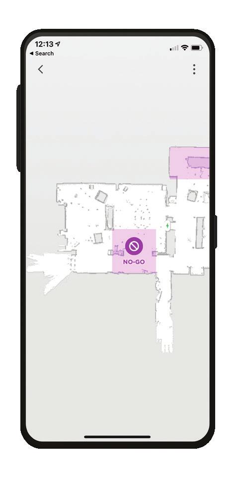 For å se kartet, trykk på i MyNeato-appen. For de beste resultatene, fjern små gjenstander og løse ledninger fra gulvet og begynn å rengjøre hele boligen ved første gangs bruk.