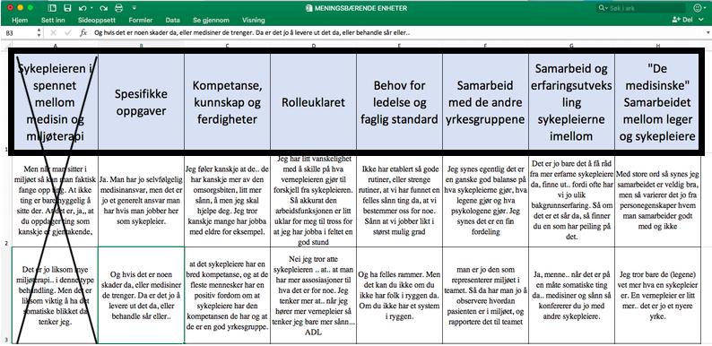 Gruppen «Sykepleieren i spennet mellom medisin og miljøterapi blir fjernet i trinn 2 4.3.