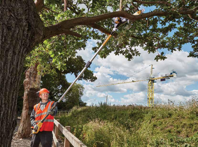 PRODUKTER FOR HAGE- OG LANDSKAPSARBEID 18V XR GRENSAG FORLENGBAR DCMPS567 Grensagen er perfekt for utendørs