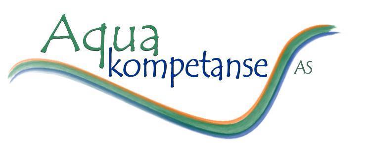 Aqua Kompetanse AS Storlavika 7 7770 Flatanger Mobil: 905 16 947 E-post: post@aqua-kompetanse.no Internett: www.aqua-kompetanse.no Bankgiro: 4400.07.25541 Org.nr.