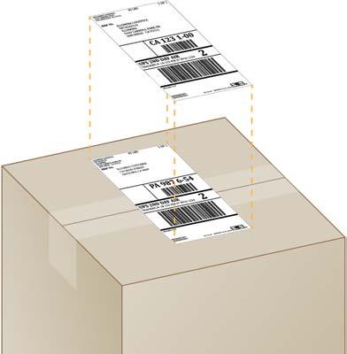 8 Plasser retretiketten over den opprinnelige forsendelsesetiketten, eller fjern den opprinnelige forsendelsesetiketten.