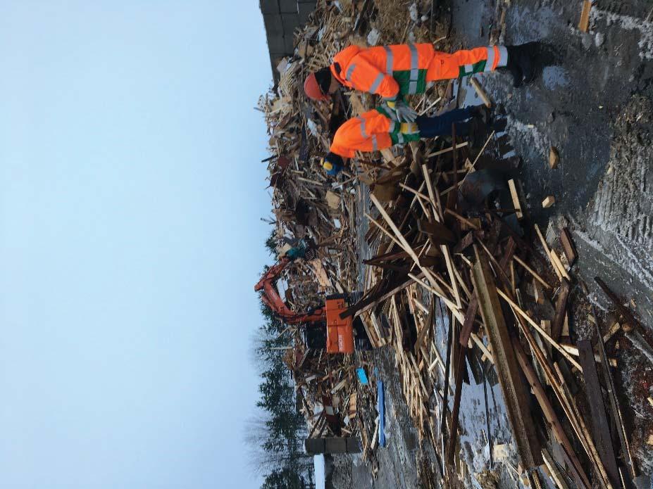 Dette virket ble plukket før maskinene på avfallsmottaket hadde håndtert det. Returvirke ble plukket i en periode hvor temperaturen lå rundt 0 til -5 grader.