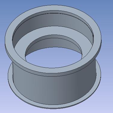 SE-Pumpe med nytt Suction Cover Innvendig flens Flensen plasmabrennes ut fra 40 mm plate i 25 Cr Duplex, uten detaljer. For informasjon om målsetting, se tegning 596-343-3 i Vedlegg 4.