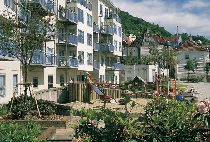 God boligkvalitet står seg over tid. Birkerbeinerkvartalet, Bergen 1988.