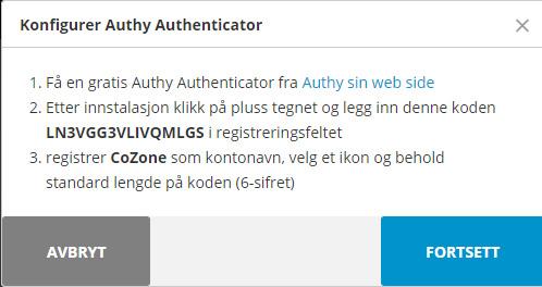 Azets / Implementering av tofaktorautorisering i CoZone 4 3.