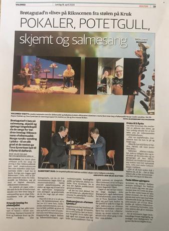NRK TV/Hovedscenen lagde en sending av konserten Arvesylv, og sendte sendte liveopptak av Bare Egil