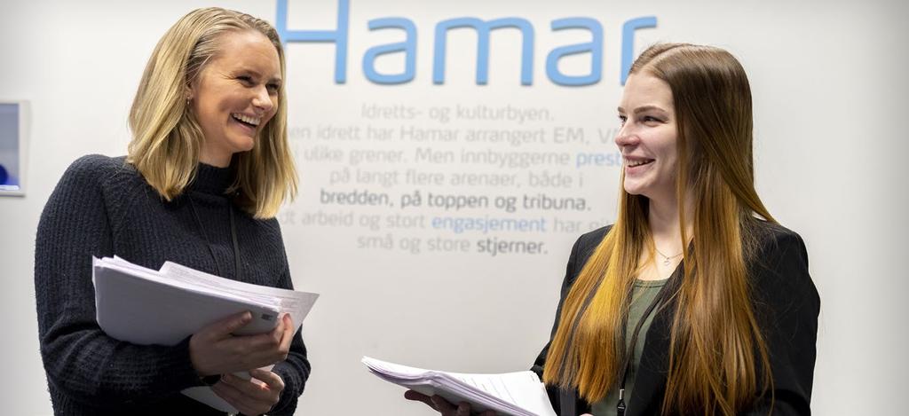 Redegjørelse og resultater 4 Kunderådgiverne Ingrid Arnesen og Karianne Furuseth. Hamar. Banken har også inngått en aksjonæravtale med aksjonærene i SpareBank 1 Næringskreditt AS.