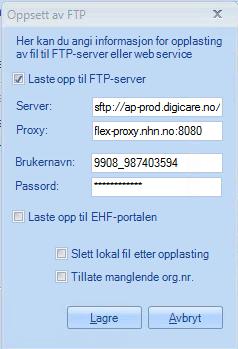 Er dere på FUNN AS sin SKYLAR-løsning, så benyttes ikke proxy. Brukernavn og passord for deres virksomhet får dere fra Digicare.