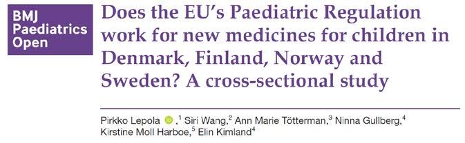 Hva med Norge? Mange nye medisiner til barn, men har vi disse?