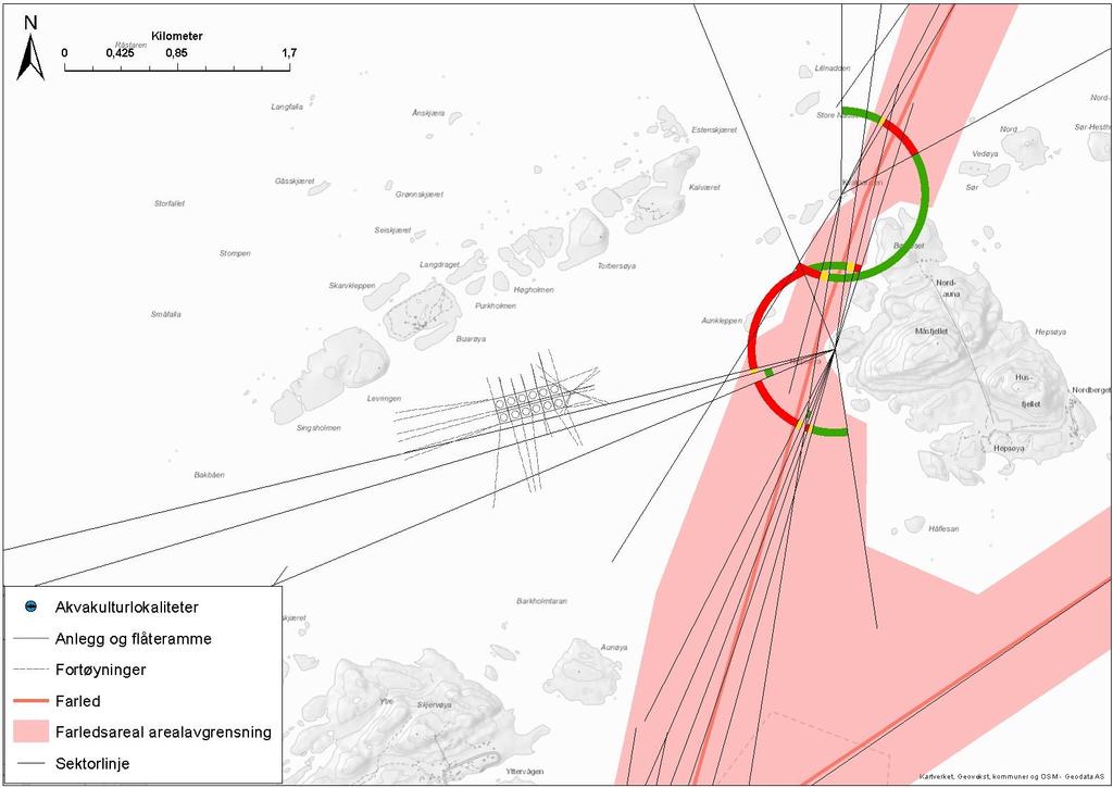 Sjøkart del 1 [1:20 000] Lyktesektorer og farled Firma: Måsøval AS Målestokk: 1:20 000 Dato: 25.08.