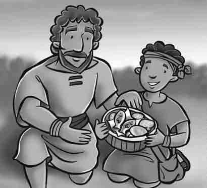 ELEVMATERIELL Henvisninger Matteus 14,13-21; Markus 6,30-44; Johannes 6,1-13; Alfa og Omega 4, side 314-320. Minnevers «Dere skal gi dem mat!» (Matteus 14,16).