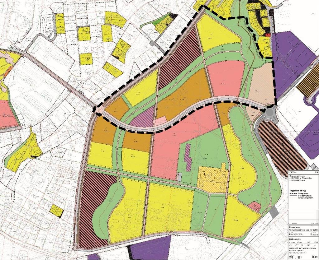 3 Planforslaget 3.1 Planområdet Planområdet () er del av områdeplan for Brøset, som ble godkjent i Bystyret 13.06.2013. Figur 4 viser et utsnitt fra plankartet til områdeplanen.
