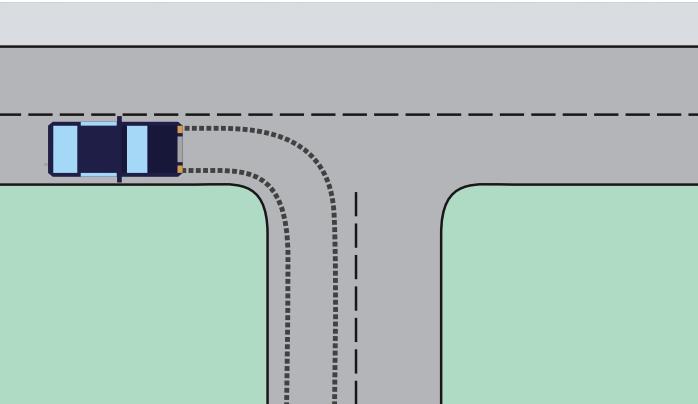Vei- og gatenorm Vedlegg 2: Dimensjonerende kjøremåte Kjøremåte A Ved kjøremåte A forutsettes følgende når det gjelder dimensjonerende kjøretøy: Kjøretøyet skal kunne trafikkere gateanlegget kun ved