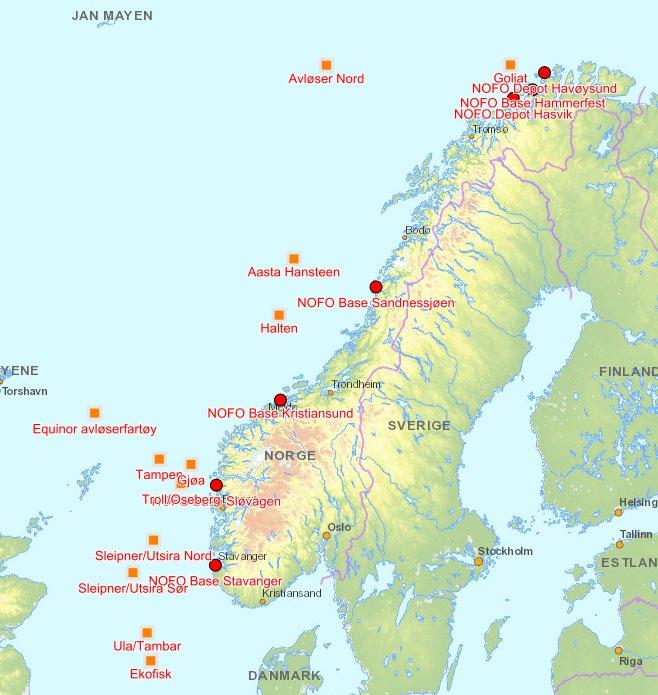 NOFO Kyst Høy Hastighet NOFO Kyst Standard Hastighet NOFO Kyst Åpen U I analysen er det lagt til grunn systemenes egenskaper, plassering og øvrige forutsetninger slik det er beskrevet av NOFO.