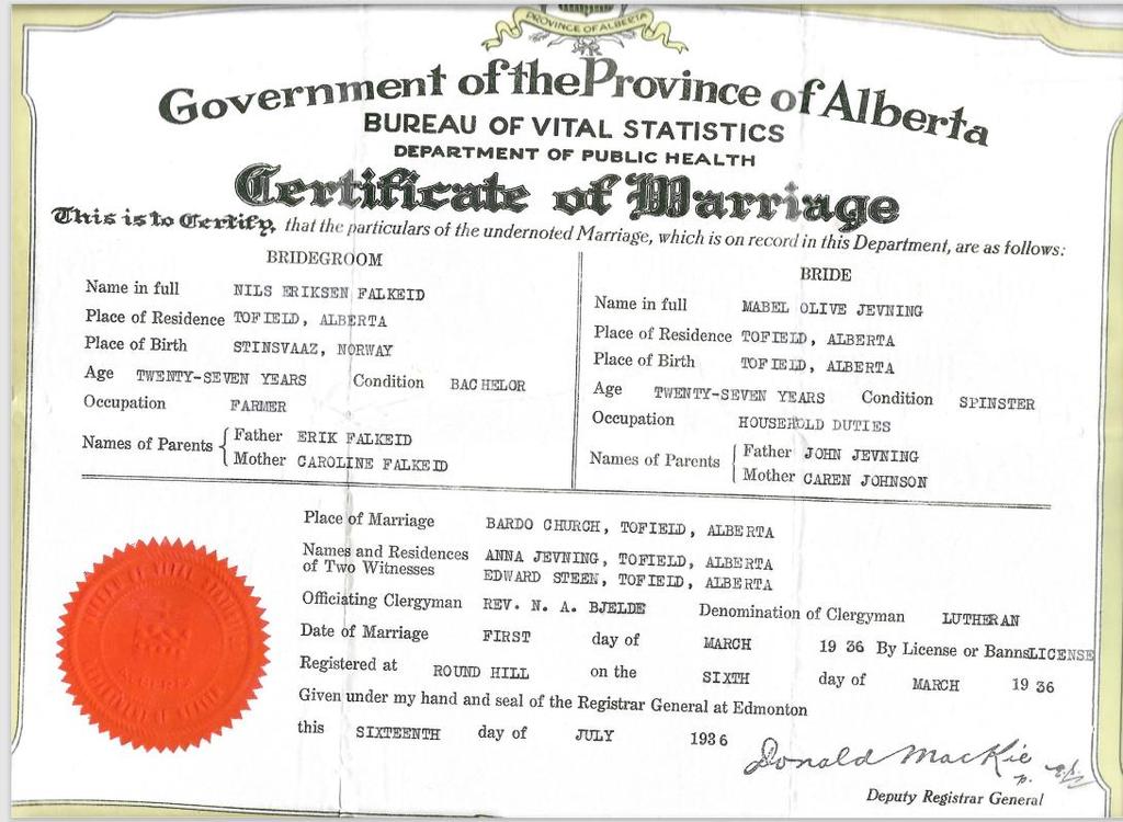 8.4: Vedlegg 4: Certificate of Marriage