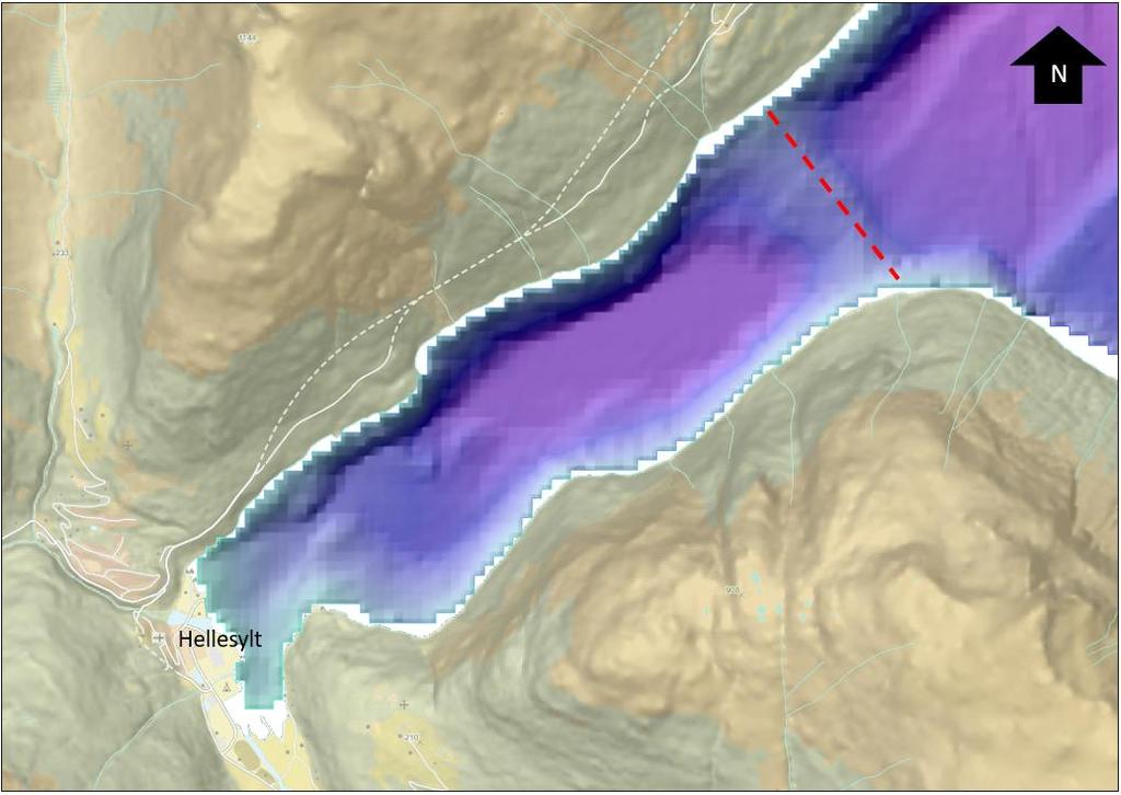 3.4 Gjennomgang av grunnlag 3.4.1 Berggrunn Berggrunnen i Hellesylt består av granittisk gneis ifølge NGU sitt berggrunnskart med målestokk 1:250 000.