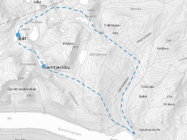 Antall turer / varighet Tidsrom Gjelder en tur med bruk av 2 snøscootere i løpet av vinteren 2022 eller 2023.