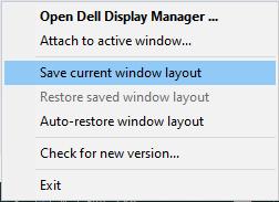 For å gå tilbake til et favorittoppsett må du først velge Save current window layout (Lagre gjeldende vindusoppsett) og deretter Restore saved window layout (Gjenopprett lagret vindusoppsett).