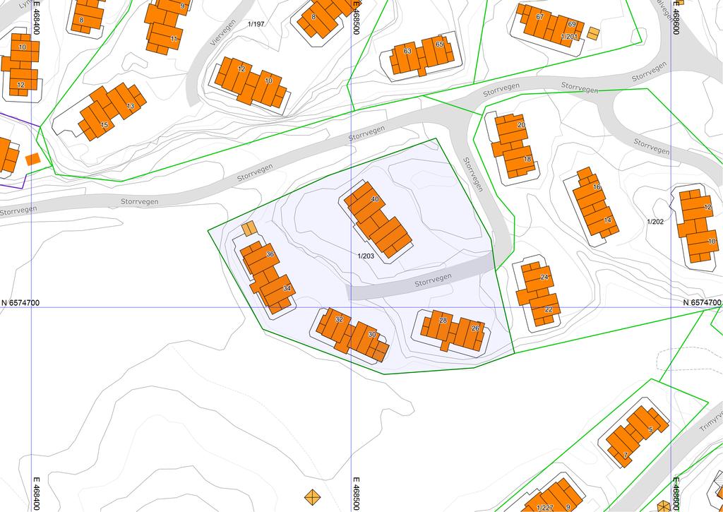 mindre nøyaktig >200<=500 cm Eiendomsgr.