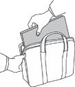 Bruk en bæreveske av god kvalitet, med tilstrekkelig foring og beskyttelse. Ikke legg maskinen i en fullpakket koffert eller veske.