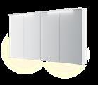 30 / h 170 / d 16, 35 eller 45 Speil med LED sidelys, underlys,