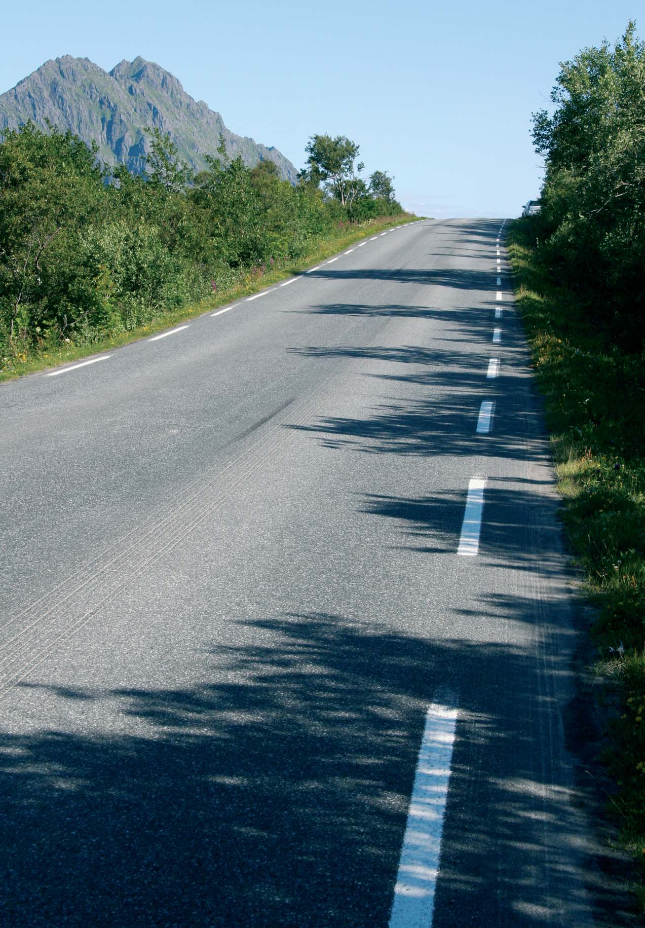 Land Strekning Avstand langs Reisetid Gjennom- Tillegg til raskeste med bil snittlig kjøre- reisetid for TERN-veg (km) (tt:mm) fart med ferjer bil (km/t) inkl.