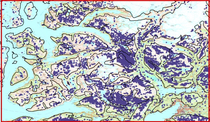 Når det gjelder grotter og karst, finnes det egne databaser for disse fenomenene, som bør benyttes som egne informasjonslag for beskrivelse av