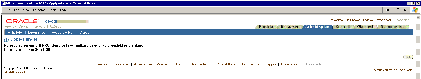 jobben PRC: Generer fakturautkast for et enkelt prosjekt ). Tips!