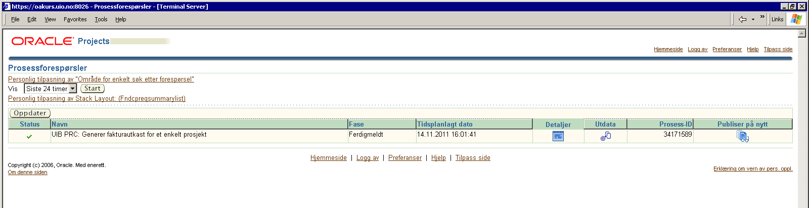 se feilmeldinger, kan du trykke knappen utdata og få opp en word-rapport