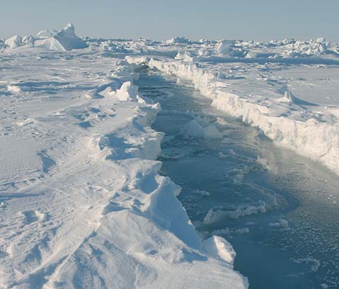 Hvis du kjører snøscooter over en isbre du ikke kjenner, bør du ikke stanse før du har passert breen. Ved stans på isbre bør du sjekke området med søkestang før du går av snøscooter eller hundespann.