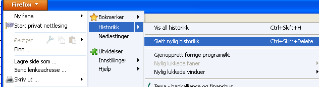 En versjon har en linje med menyvalget Verktøy (engelsk Tools), og en versjon med en orange Firefox-knapp oppe