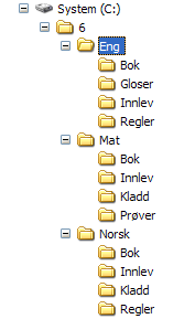 1.2 Arbeidsteknikk 1.2.1 Organisering av filer For synshemmede elever er det svært viktig å ha orden og oversikt. Det gjelder også på PC-en.