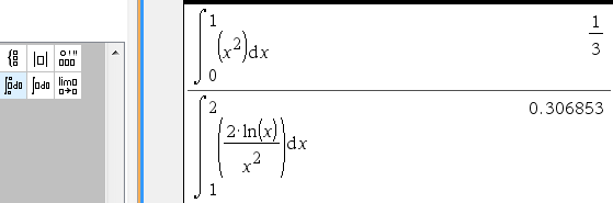 32 Funksjoner integrasjon I TI nspire kan du regne ut både ubestemte og bestemte integraler