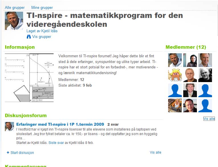 n.ti.com/norge På Texas instruments norske hjemmeside ligger aktiviteter, løsningsforslag og modeller som du kan bruke i matematikk og