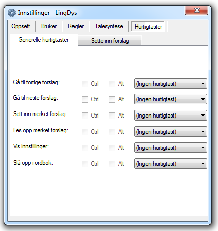 Les opp bokstaver : Krysser du av for dette valget, vil talesyntesen lese hver bokstav etter hvert som du skriver. Merk at stemmen leser bokstavnavnene og ikke lydene som bokstavene representerer.