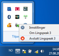 8.7 Å lese med Lingspeak 8.7.1 Lese uten hovedvinduet pek-og-les Om du peker på en tekst med musepekeren og klikker på CTRL-tasten mens Lingspeak er åpent, vil Lingspeak lese teksten du peker på.