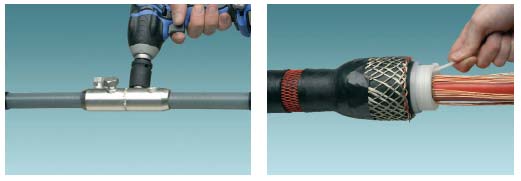 Elektrisk feltkontroll over skjøtehylsen ved hjelp av integrert Faradays bur. Det benyttes en enkel og velutprøvd oppspenning av skjøtekroppen. Tilfredsstiller kravene i CENELEC HD 629.